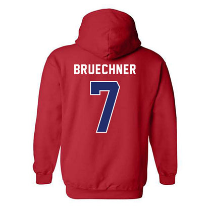 American - NCAA Women's Lacrosse : Kate Bruechner - Classic Shersey Hooded Sweatshirt-1