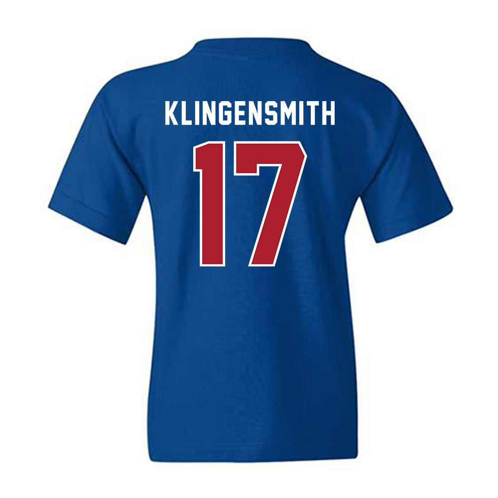 American - NCAA Women's Soccer : Avery Klingensmith - Youth T-Shirt-1