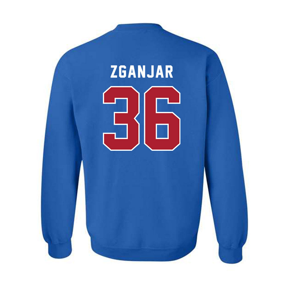 American - NCAA Women's Lacrosse : Mia Zganjar - Crewneck Sweatshirt-1