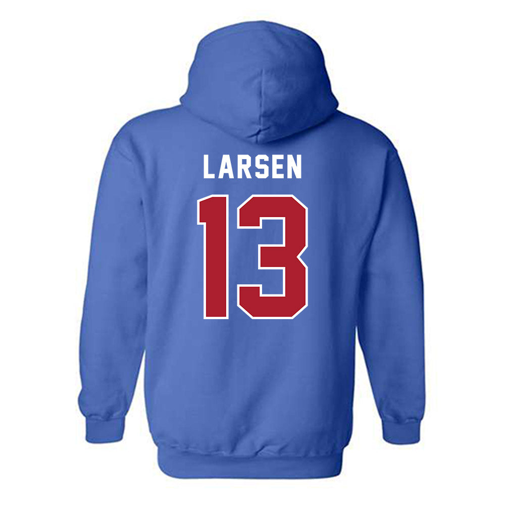 American - NCAA Women's Lacrosse : Carly Larsen - Hooded Sweatshirt-1