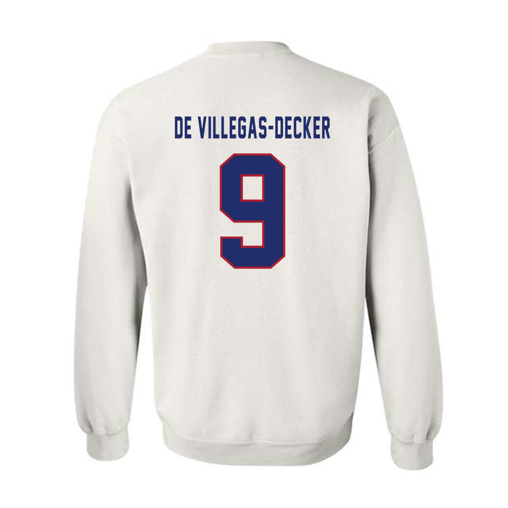 American - NCAA Women's Soccer : Mia De Villegas-Decker - Crewneck Sweatshirt-1