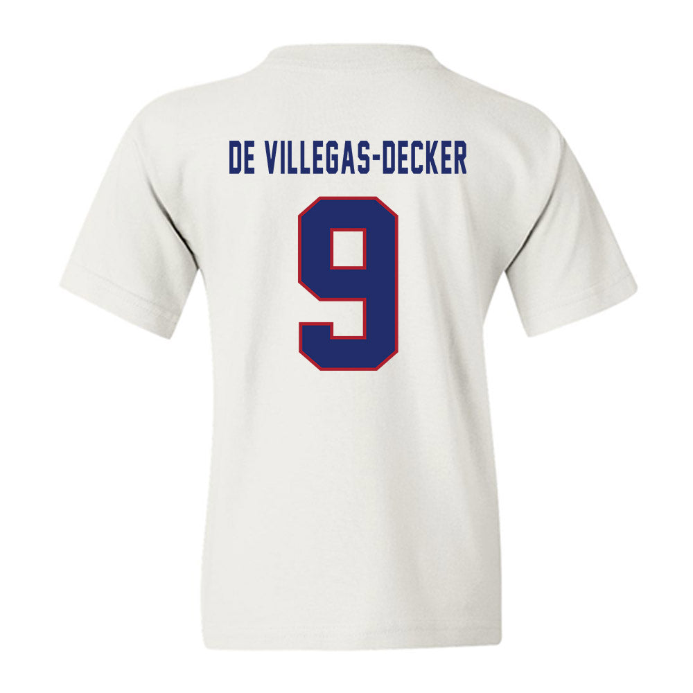 American - NCAA Women's Soccer : Mia De Villegas-Decker - Youth T-Shirt-1