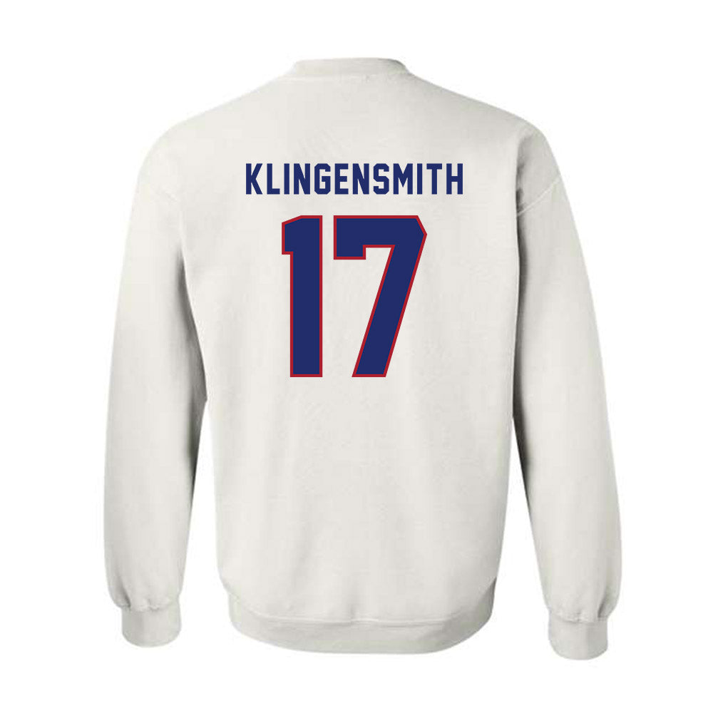 American - NCAA Women's Soccer : Avery Klingensmith - Crewneck Sweatshirt-1