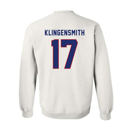 American - NCAA Women's Soccer : Avery Klingensmith - Crewneck Sweatshirt-1