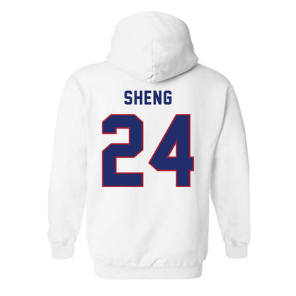 American - NCAA Women's Basketball : Vienn Sheng - Hooded Sweatshirt-1