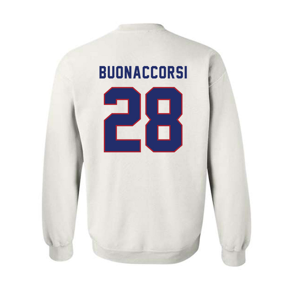 American - NCAA Women's Lacrosse : Samantha Buonaccorsi - Crewneck Sweatshirt-1