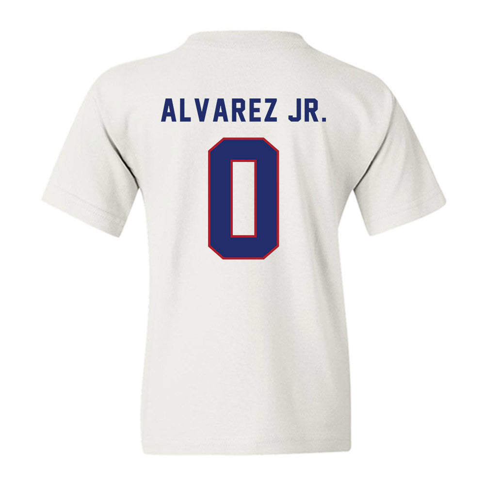 American - NCAA Men's Soccer : Juan Carlos Alvarez Jr. - Youth T-Shirt-1