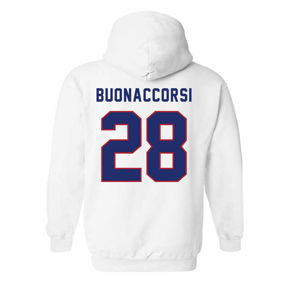 American - NCAA Women's Lacrosse : Samantha Buonaccorsi - Hooded Sweatshirt-1