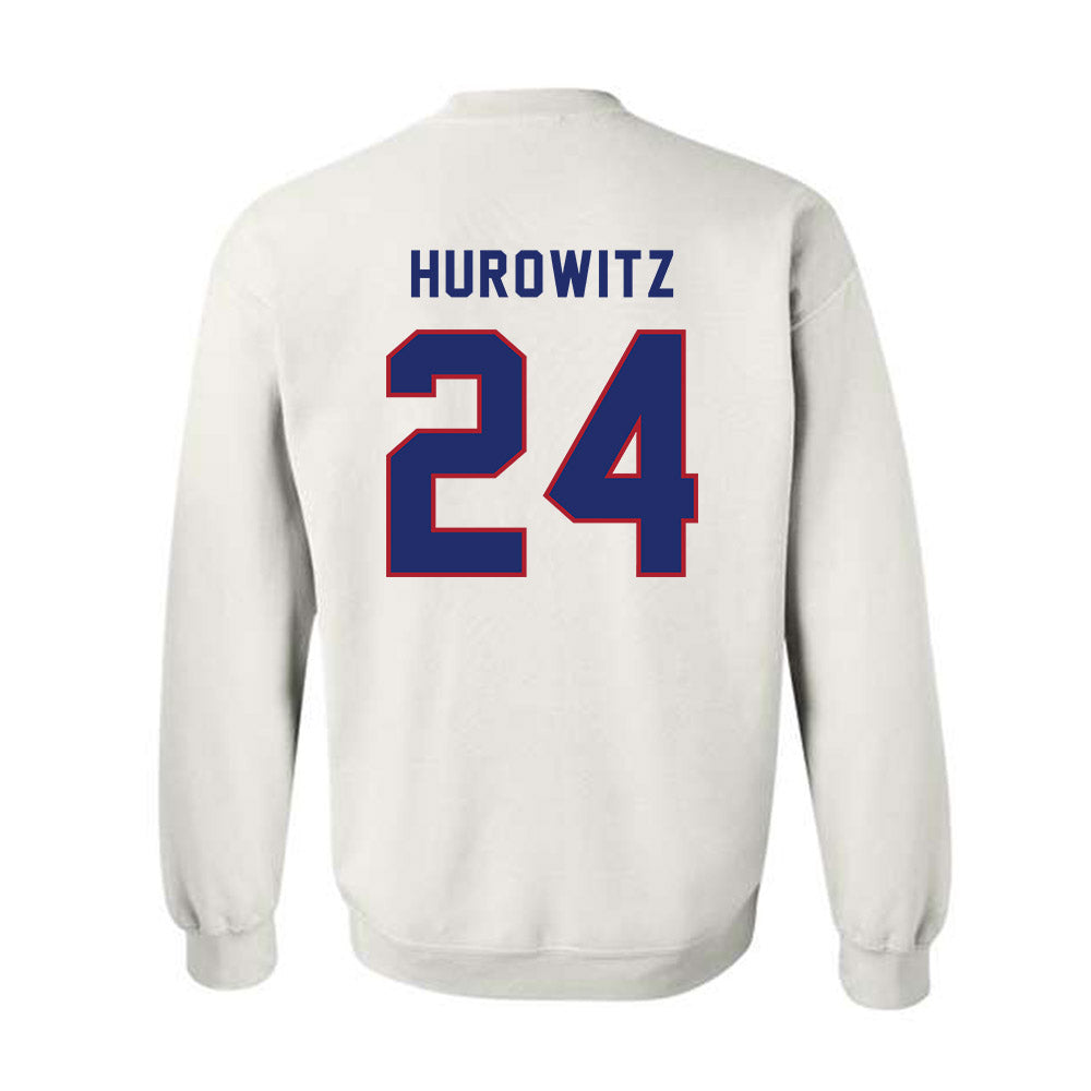 American - NCAA Women's Soccer : Maddie Hurowitz - Crewneck Sweatshirt-1