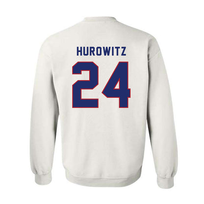 American - NCAA Women's Soccer : Maddie Hurowitz - Crewneck Sweatshirt-1
