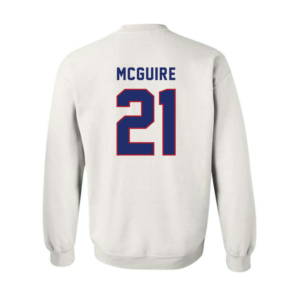 American - NCAA Women's Soccer : Jennifer McGuire - Crewneck Sweatshirt-1