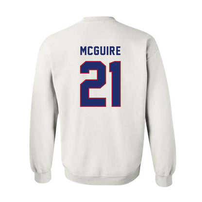 American - NCAA Women's Soccer : Jennifer McGuire - Crewneck Sweatshirt-1