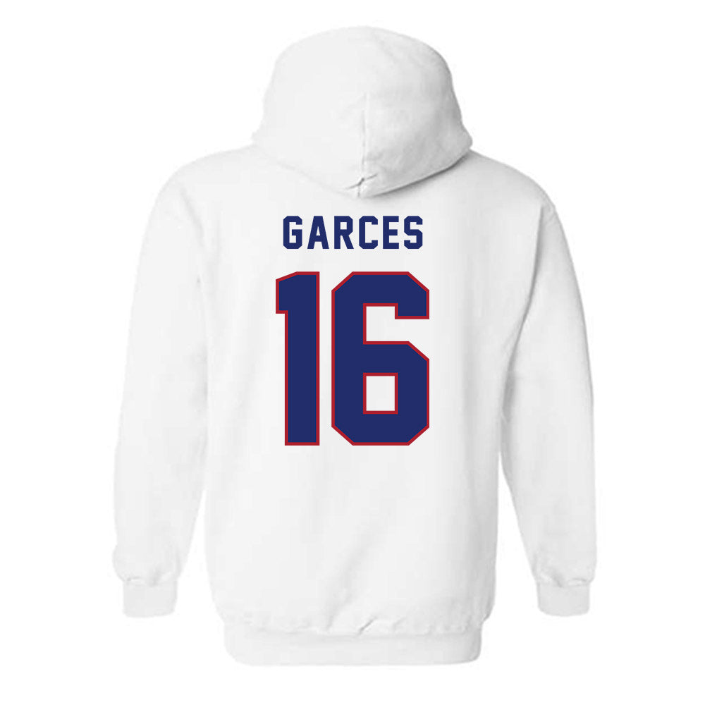 American - NCAA Men's Soccer : Sebastian Garces - Hooded Sweatshirt-1