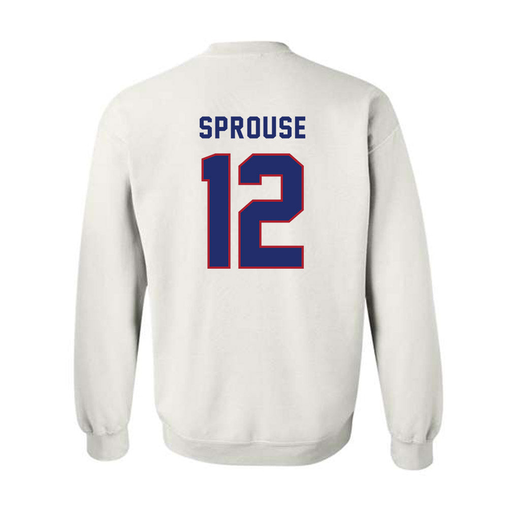 American - NCAA Men's Basketball : Geoff Sprouse - Crewneck Sweatshirt-1