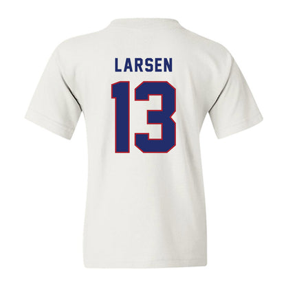 American - NCAA Women's Lacrosse : Carly Larsen - Youth T-Shirt-1