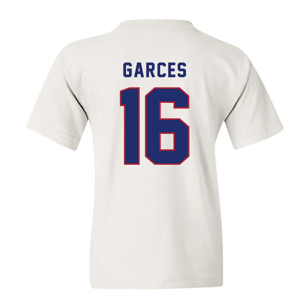 American - NCAA Men's Soccer : Sebastian Garces - Youth T-Shirt-1