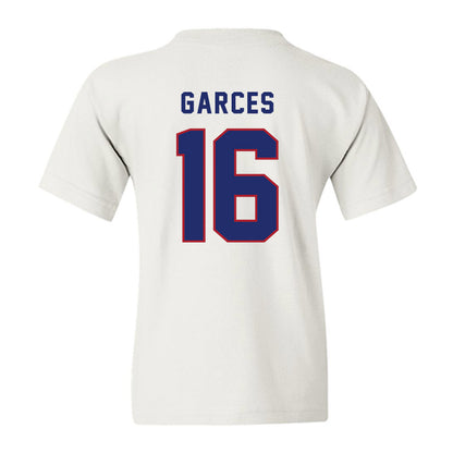 American - NCAA Men's Soccer : Sebastian Garces - Youth T-Shirt-1