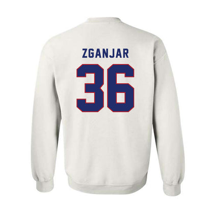 American - NCAA Women's Lacrosse : Mia Zganjar - Crewneck Sweatshirt-1