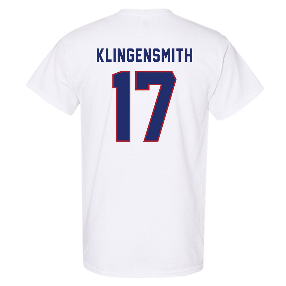 American - NCAA Women's Soccer : Avery Klingensmith - T-Shirt-1