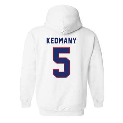 American - NCAA Men's Soccer : Kobe Keomany - Hooded Sweatshirt-1