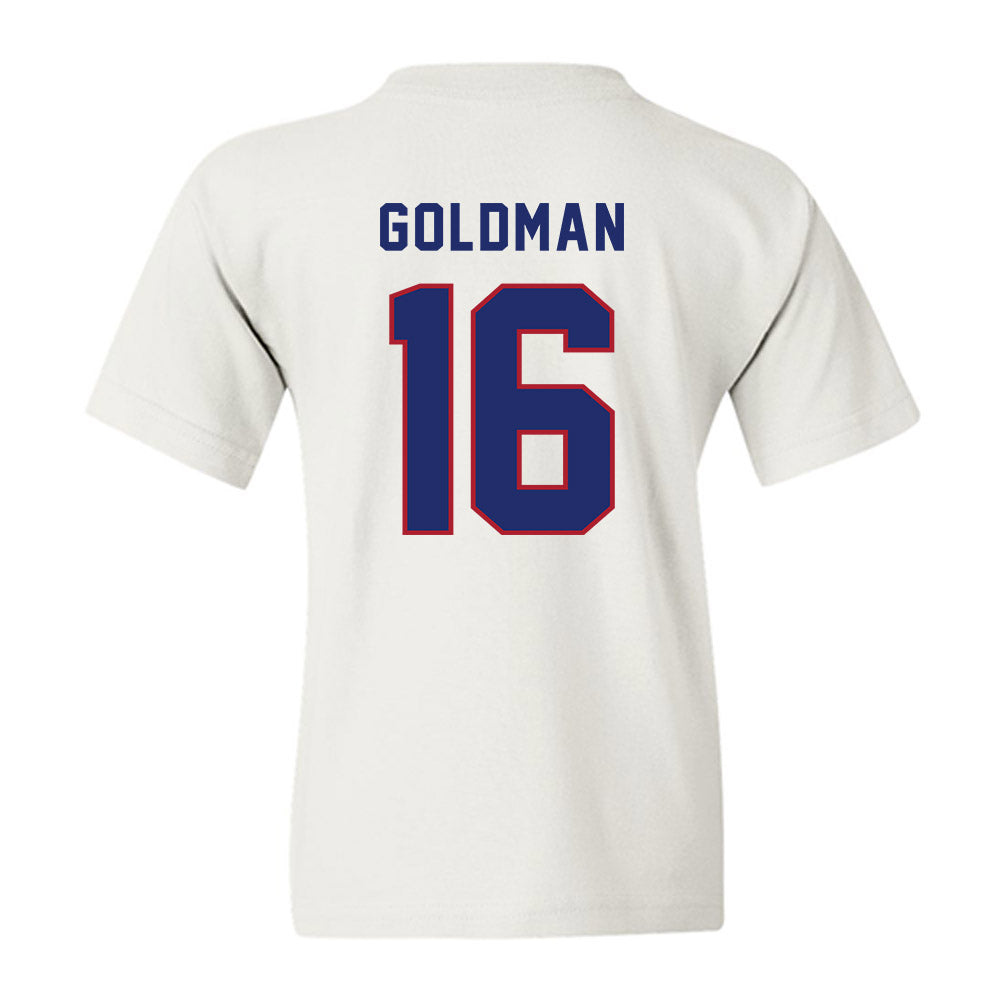 American - NCAA Women's Soccer : Nariah Goldman - Youth T-Shirt-1