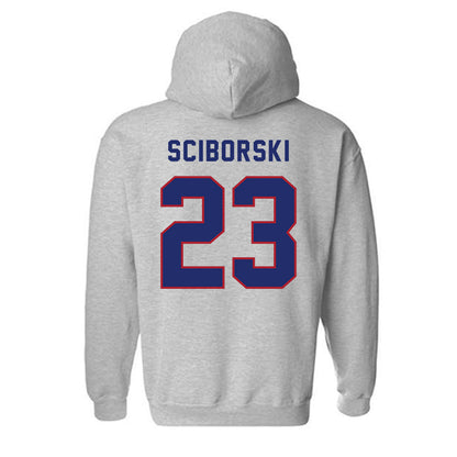 American - NCAA Women's Volleyball : Carly Sciborski - Classic Shersey Hooded Sweatshirt-1