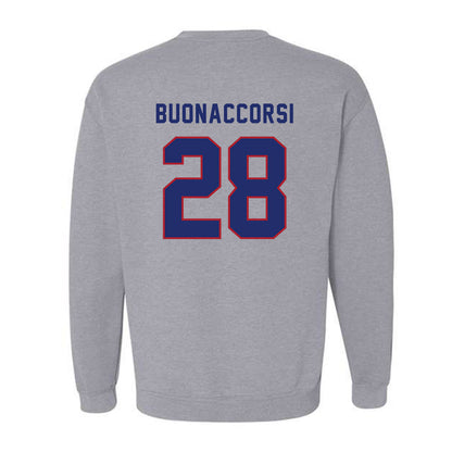 American - NCAA Women's Lacrosse : Samantha Buonaccorsi - Classic Shersey Crewneck Sweatshirt-1
