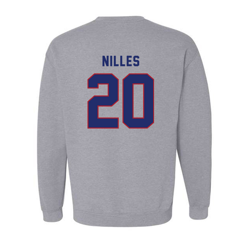 American - NCAA Women's Lacrosse : Alyssa Nilles - Classic Shersey Crewneck Sweatshirt-1