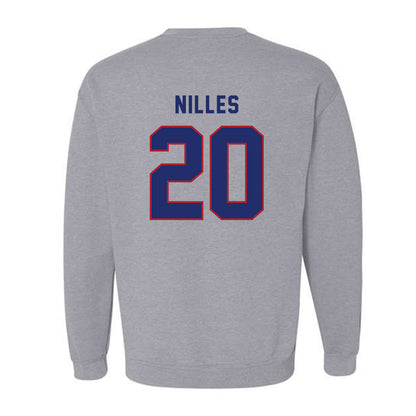 American - NCAA Women's Lacrosse : Alyssa Nilles - Classic Shersey Crewneck Sweatshirt-1