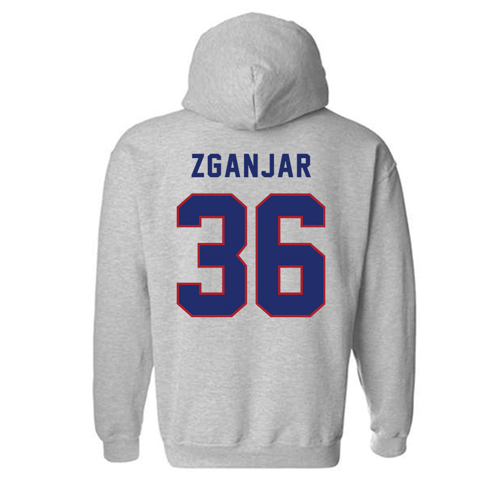 American - NCAA Women's Lacrosse : Mia Zganjar - Classic Shersey Hooded Sweatshirt-1