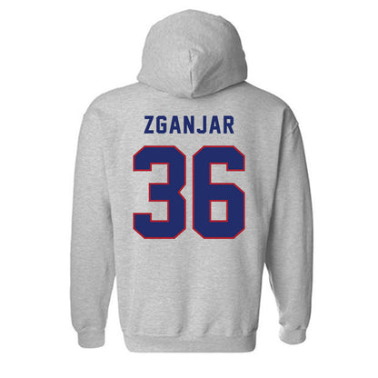 American - NCAA Women's Lacrosse : Mia Zganjar - Classic Shersey Hooded Sweatshirt-1