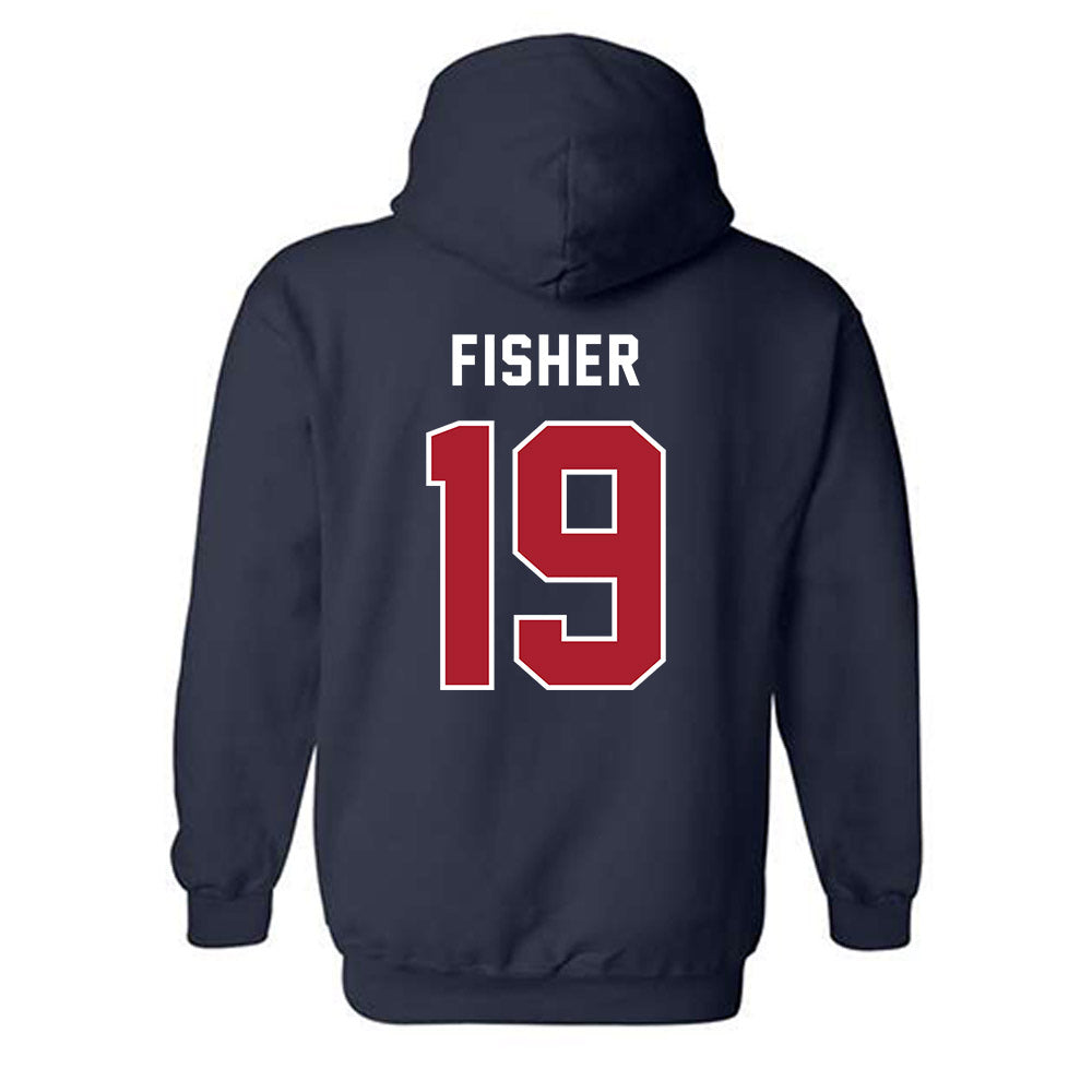American - NCAA Women's Soccer : Eliza Fisher - Hooded Sweatshirt-1