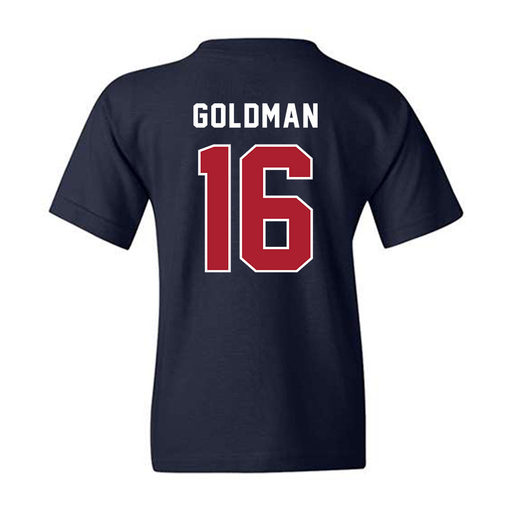 American - NCAA Women's Soccer : Nariah Goldman - Youth T-Shirt-1