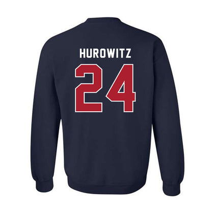 American - NCAA Women's Soccer : Maddie Hurowitz - Crewneck Sweatshirt-1