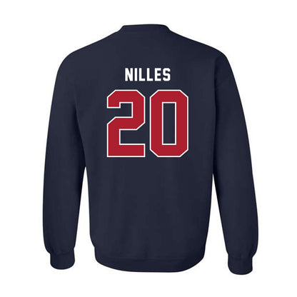 American - NCAA Women's Lacrosse : Alyssa Nilles - Crewneck Sweatshirt-1