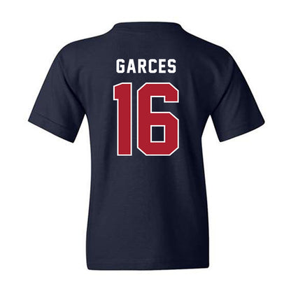 American - NCAA Men's Soccer : Sebastian Garces - Youth T-Shirt-1