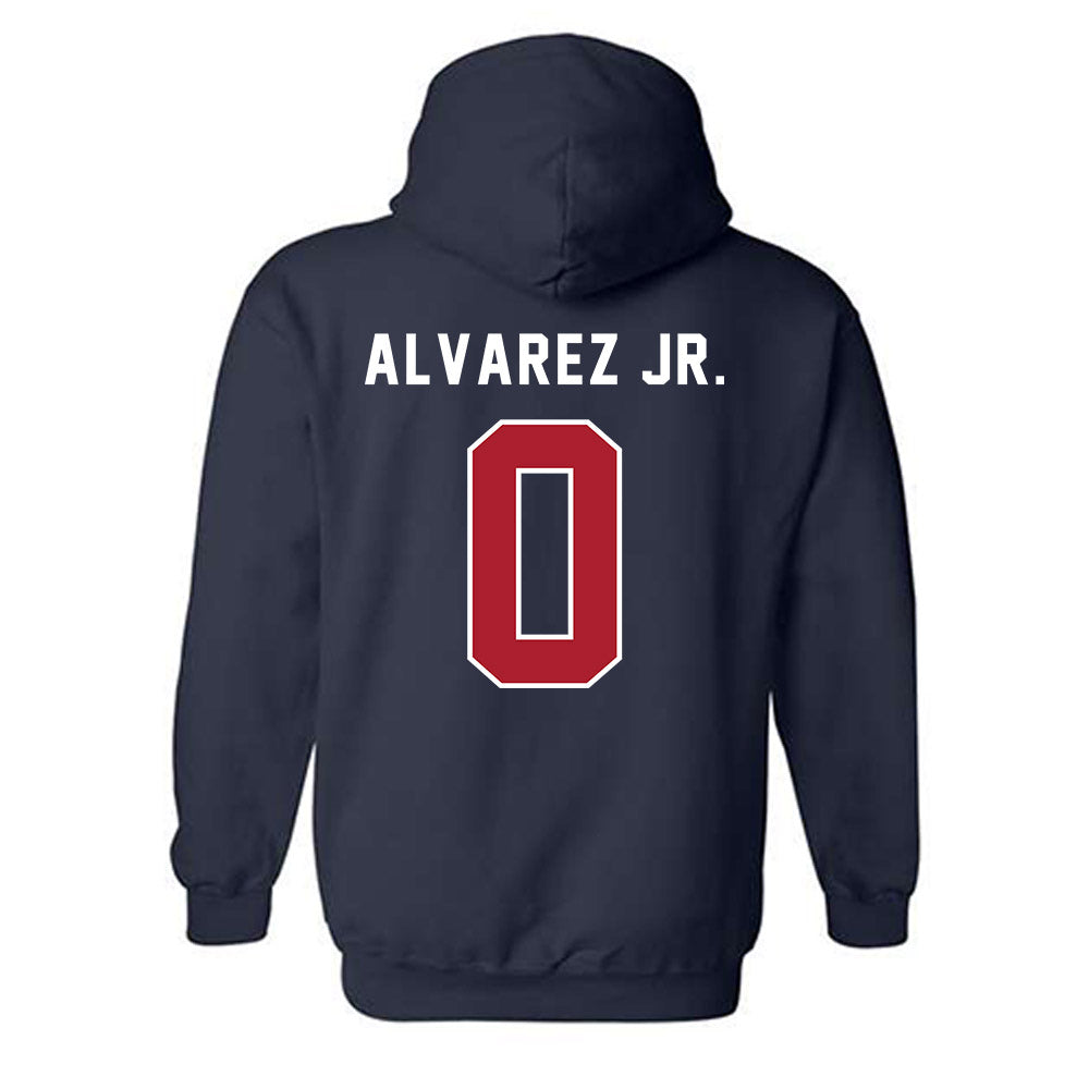 American - NCAA Men's Soccer : Juan Carlos Alvarez Jr. - Hooded Sweatshirt-1