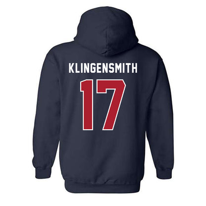 American - NCAA Women's Soccer : Avery Klingensmith - Hooded Sweatshirt-1
