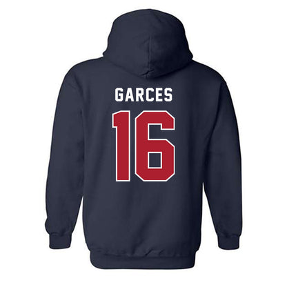 American - NCAA Men's Soccer : Sebastian Garces - Hooded Sweatshirt-1