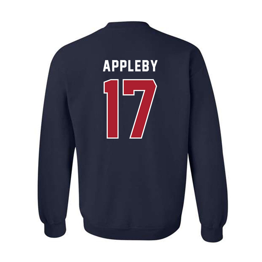 American - NCAA Women's Lacrosse : Lauren Appleby - Crewneck Sweatshirt-1