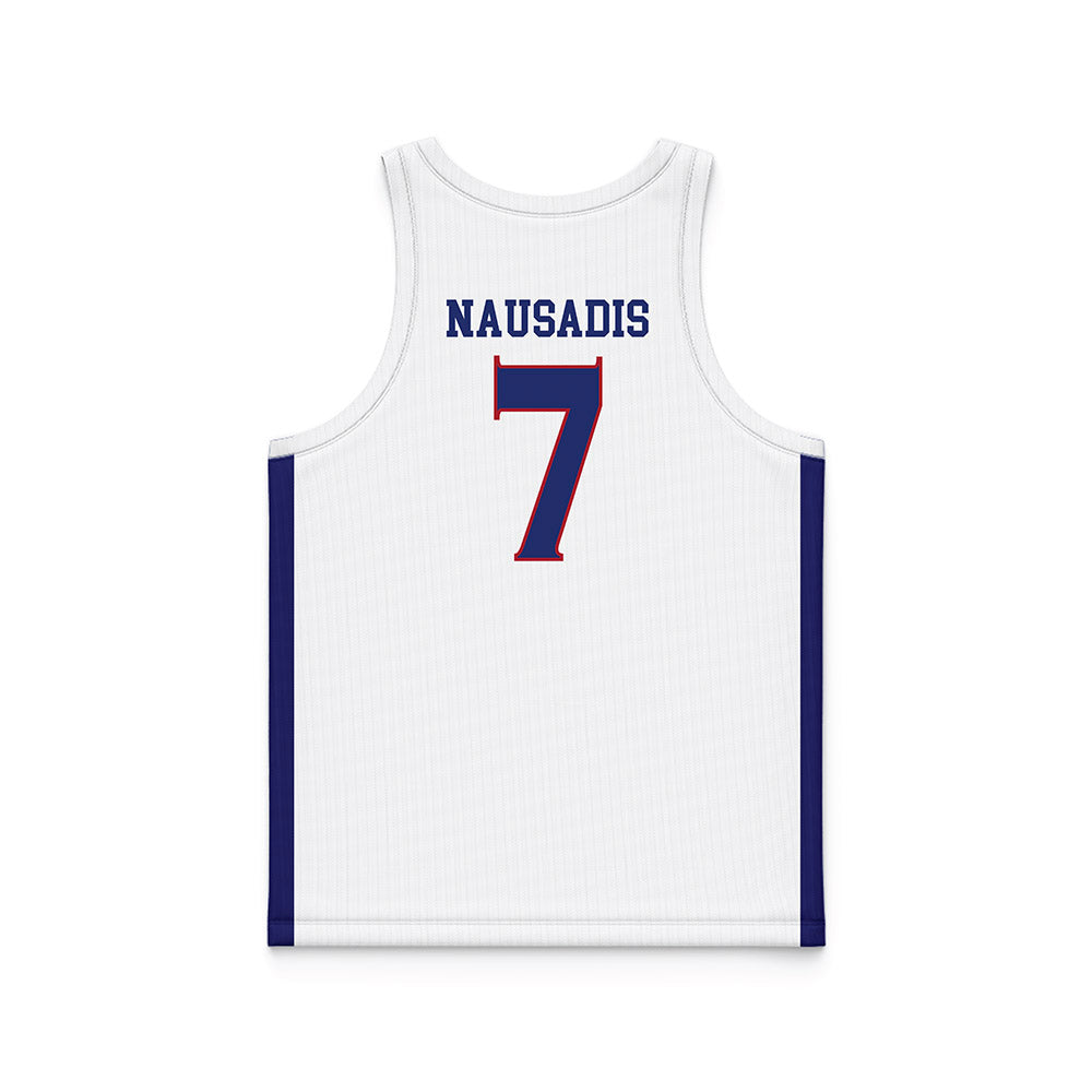 American - NCAA Men's Basketball : Wyatt Nausadis - White Basketball Jersey-1