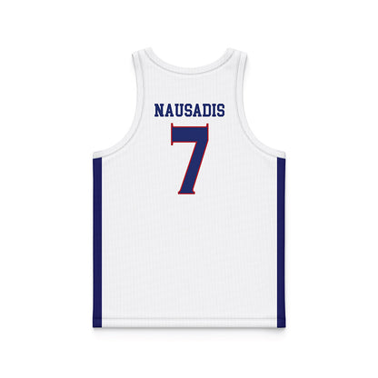 American - NCAA Men's Basketball : Wyatt Nausadis - White Basketball Jersey-1