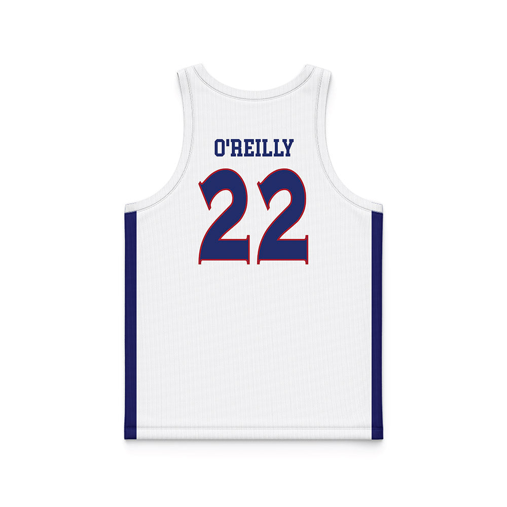 American - NCAA Men's Basketball : Shane O'Reilly - White Basketball Jersey-1