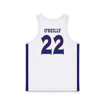American - NCAA Men's Basketball : Shane O'Reilly - White Basketball Jersey-1