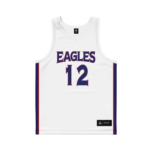 American - NCAA Men's Basketball : Geoff Sprouse - White Basketball Jersey-0