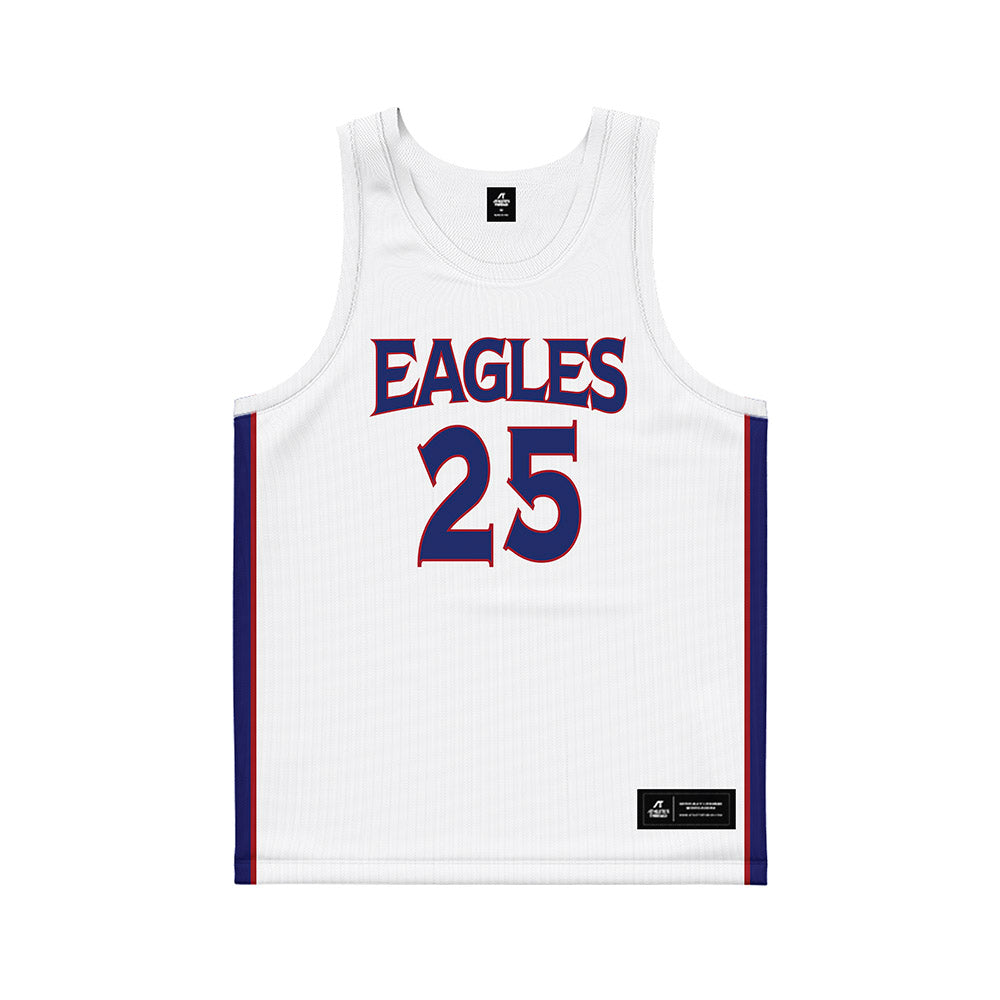 American - NCAA Men's Basketball : Eric Michaels - White Basketball Jersey-0