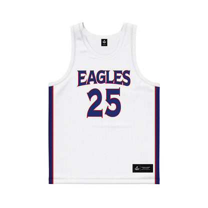 American - NCAA Men's Basketball : Eric Michaels - White Basketball Jersey-0