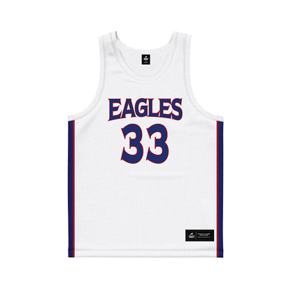 American - NCAA Men's Basketball : Matt Mayock - White Basketball Jersey-0
