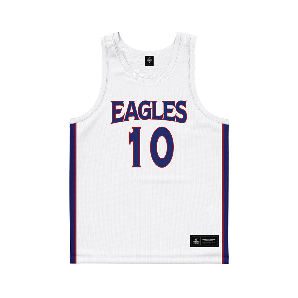 American - NCAA Men's Basketball : Adrian Samuels - White Basketball Jersey-0