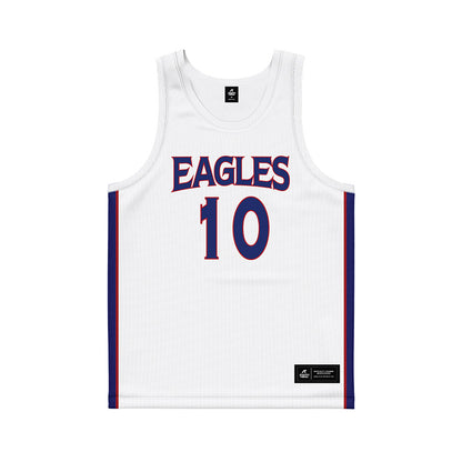 American - NCAA Men's Basketball : Adrian Samuels - White Basketball Jersey-0